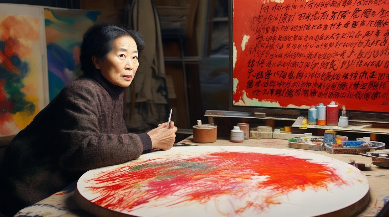油画家朱红梅