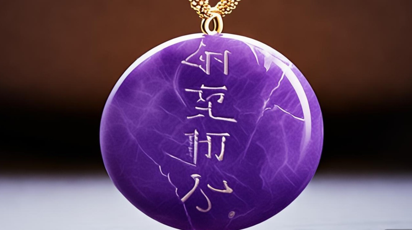 紫色翡翠平安扣