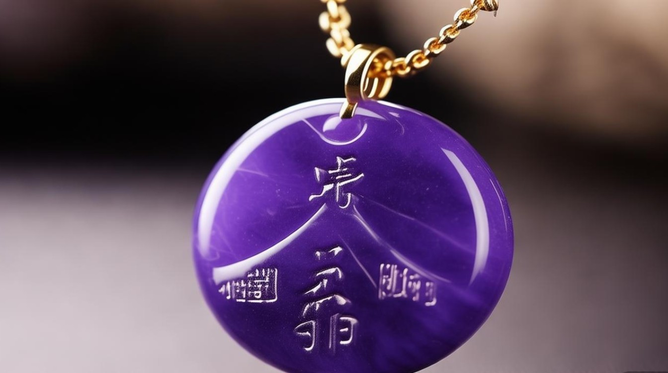 紫色翡翠平安扣