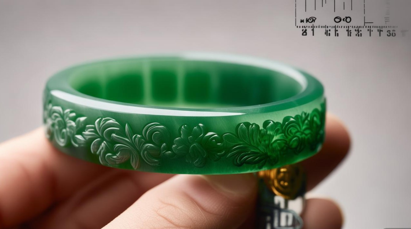 翡翠手镯尺寸测量