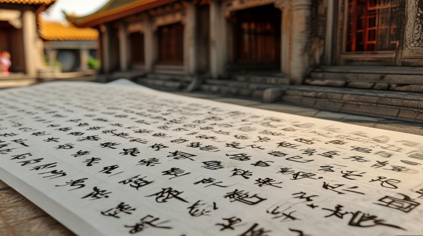 赠寺庙书法