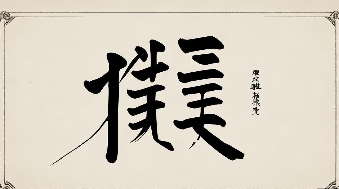 渴字书法