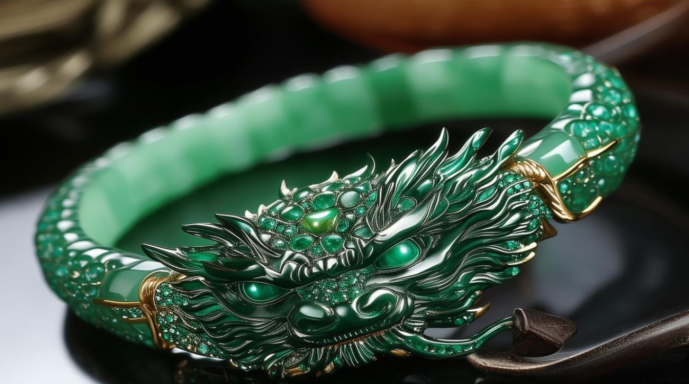 龙头翡翠手镯