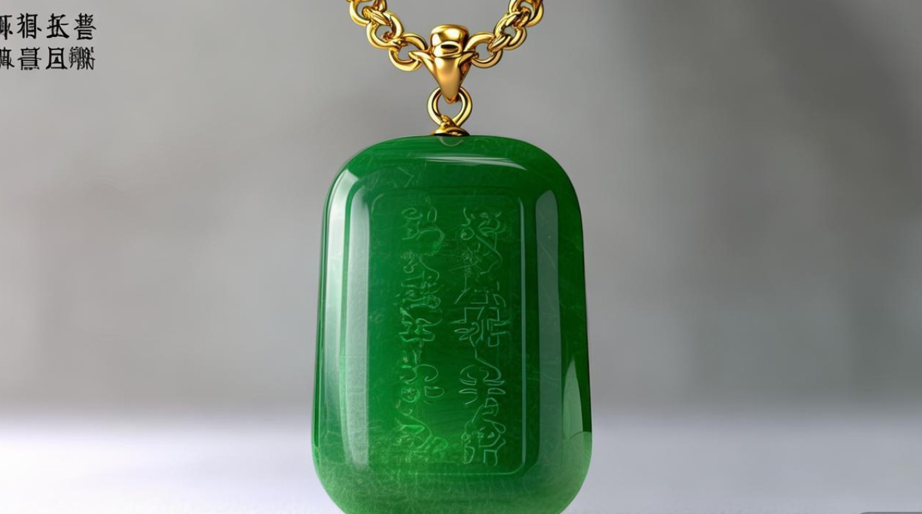 翡翠印章挂件