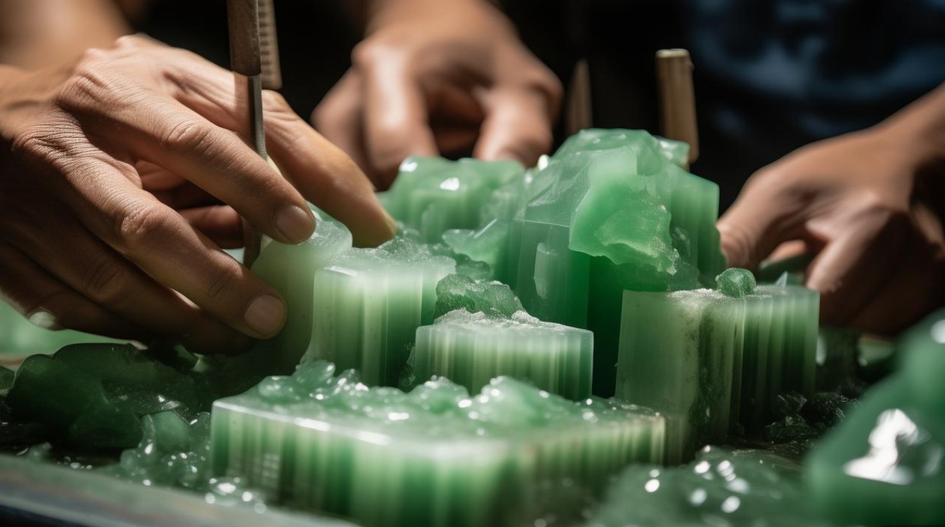 制作翡翠过程