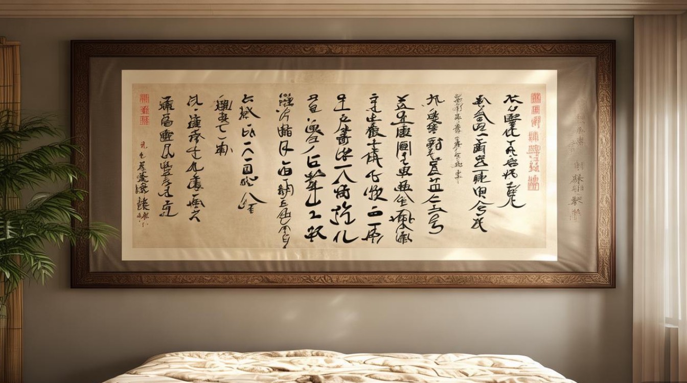 卧室横幅书法