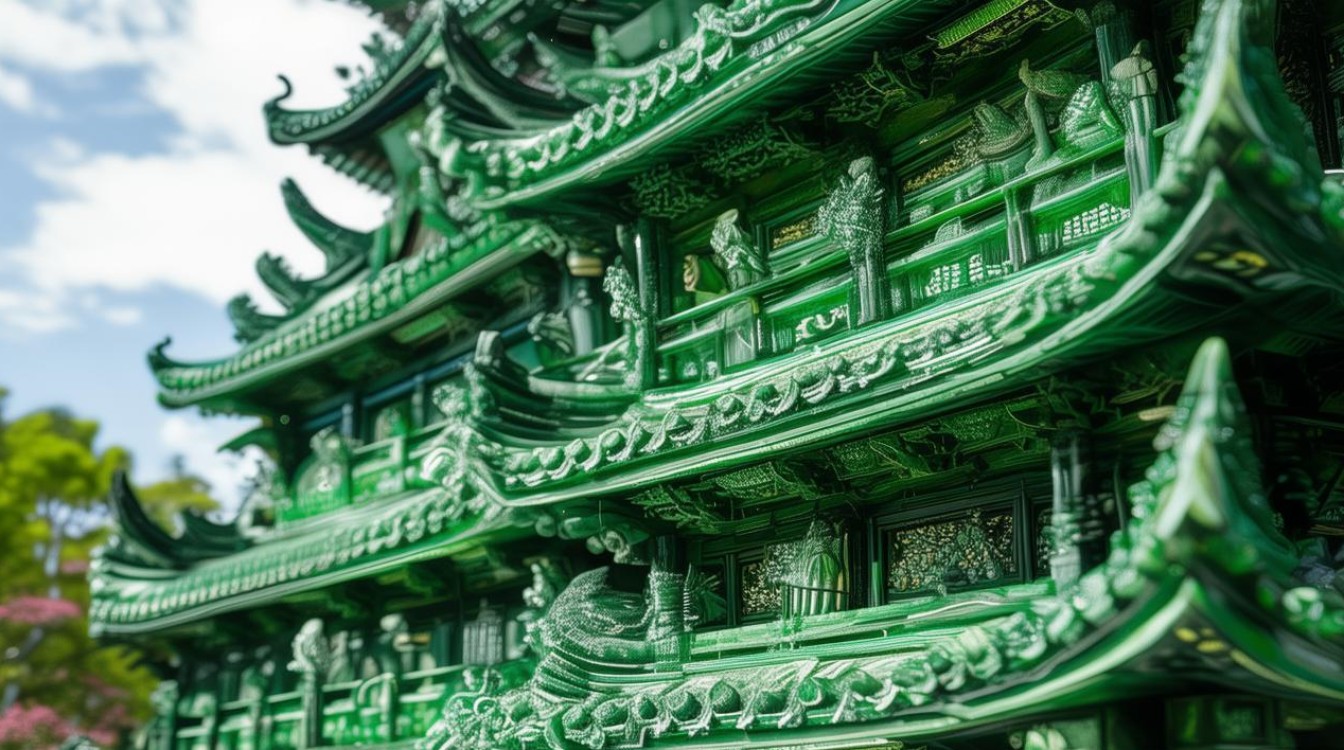 翡翠房屋雕刻