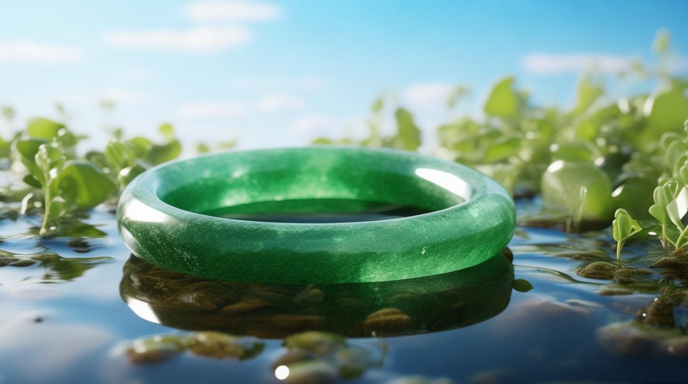 翡翠手镯 水草