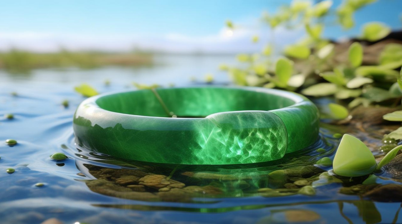 翡翠手镯 水草