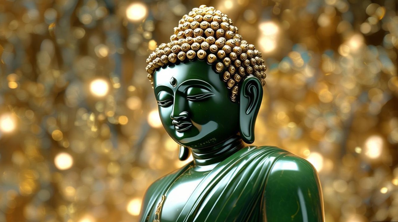 翡翠金佛图片