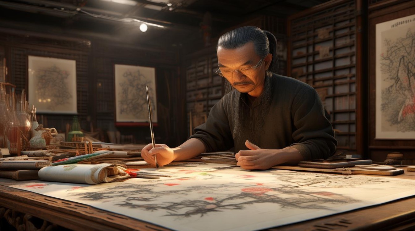 启恒书画家