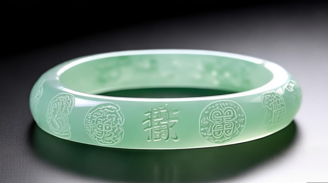 福禄寿冰种翡翠手镯