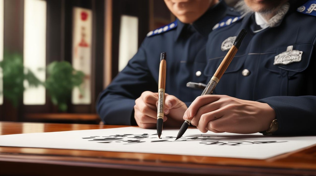 军警书法