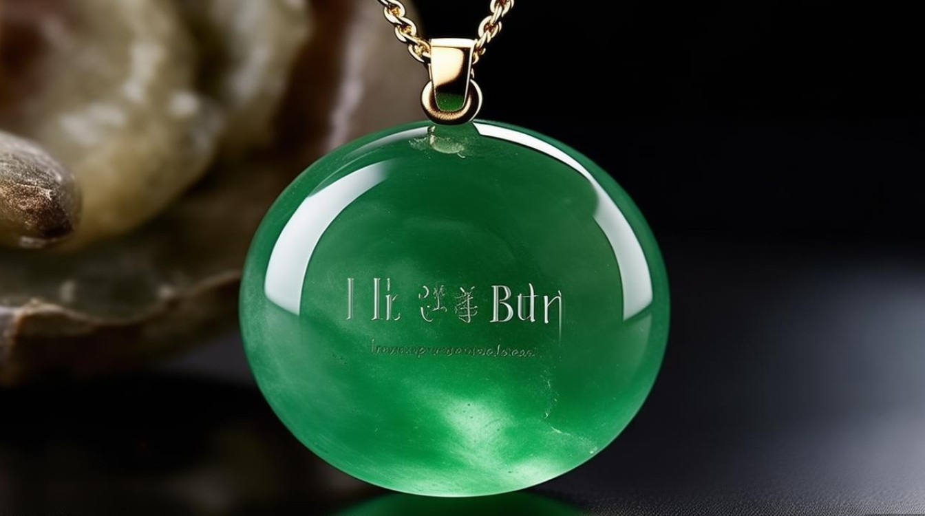冰种满绿翡翠吊坠
