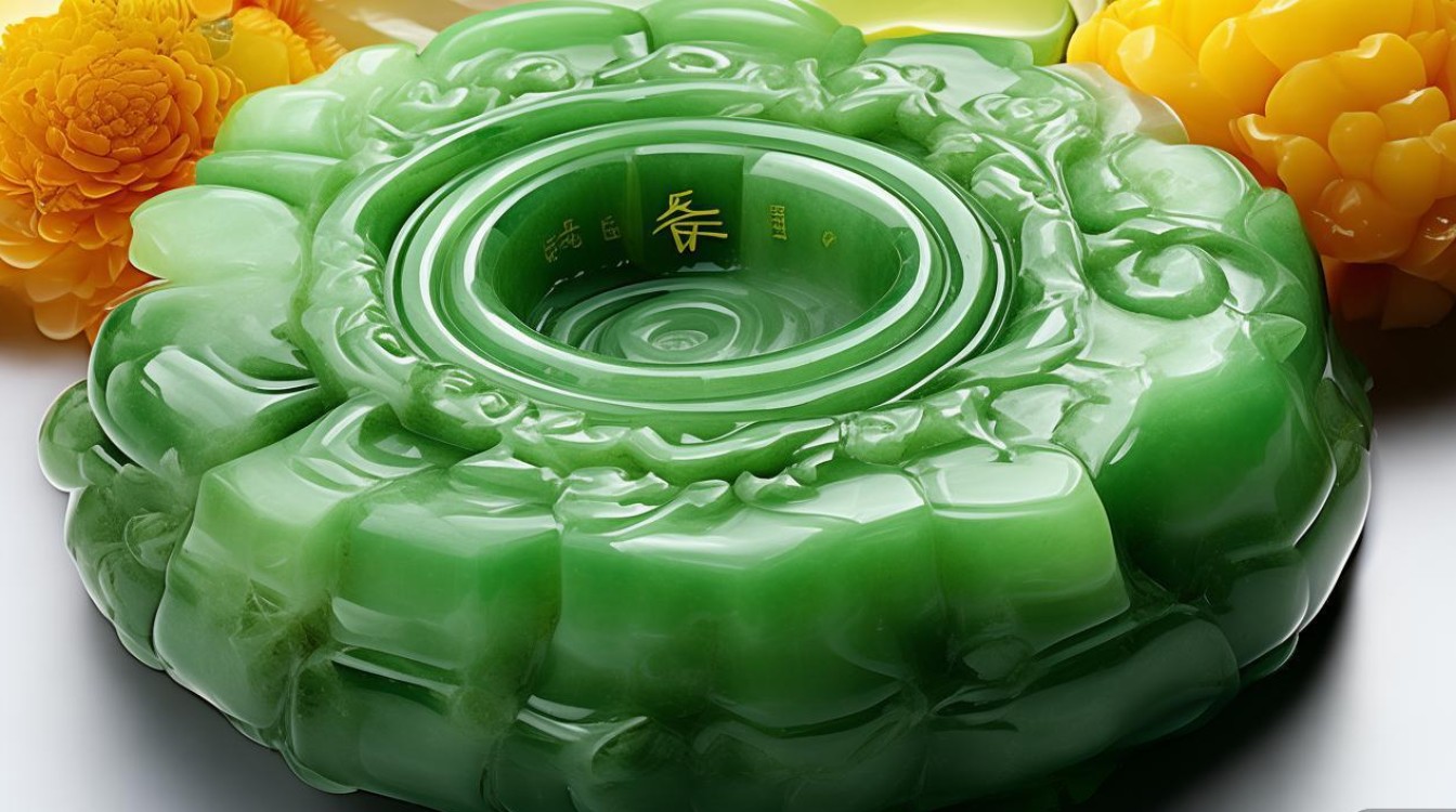 翡翠三彩黄加绿
