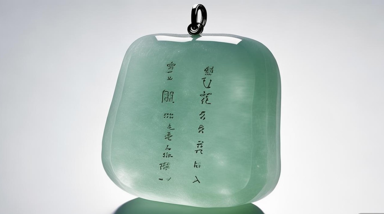 冰种无色翡翠吊坠