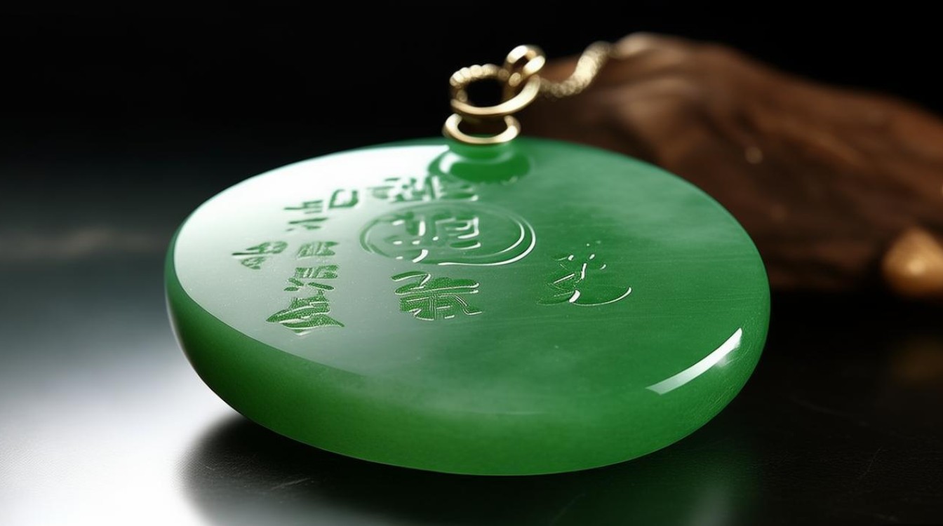 糯种阳绿翡翠挂件