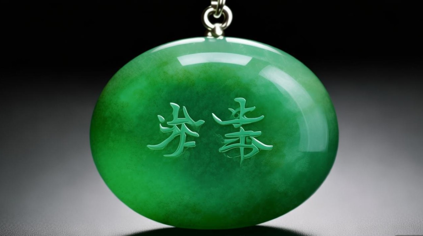 糯种阳绿翡翠挂件
