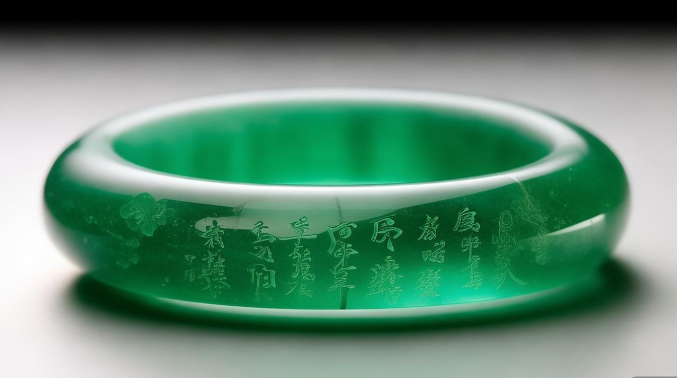 翡翠晴水糯种手镯