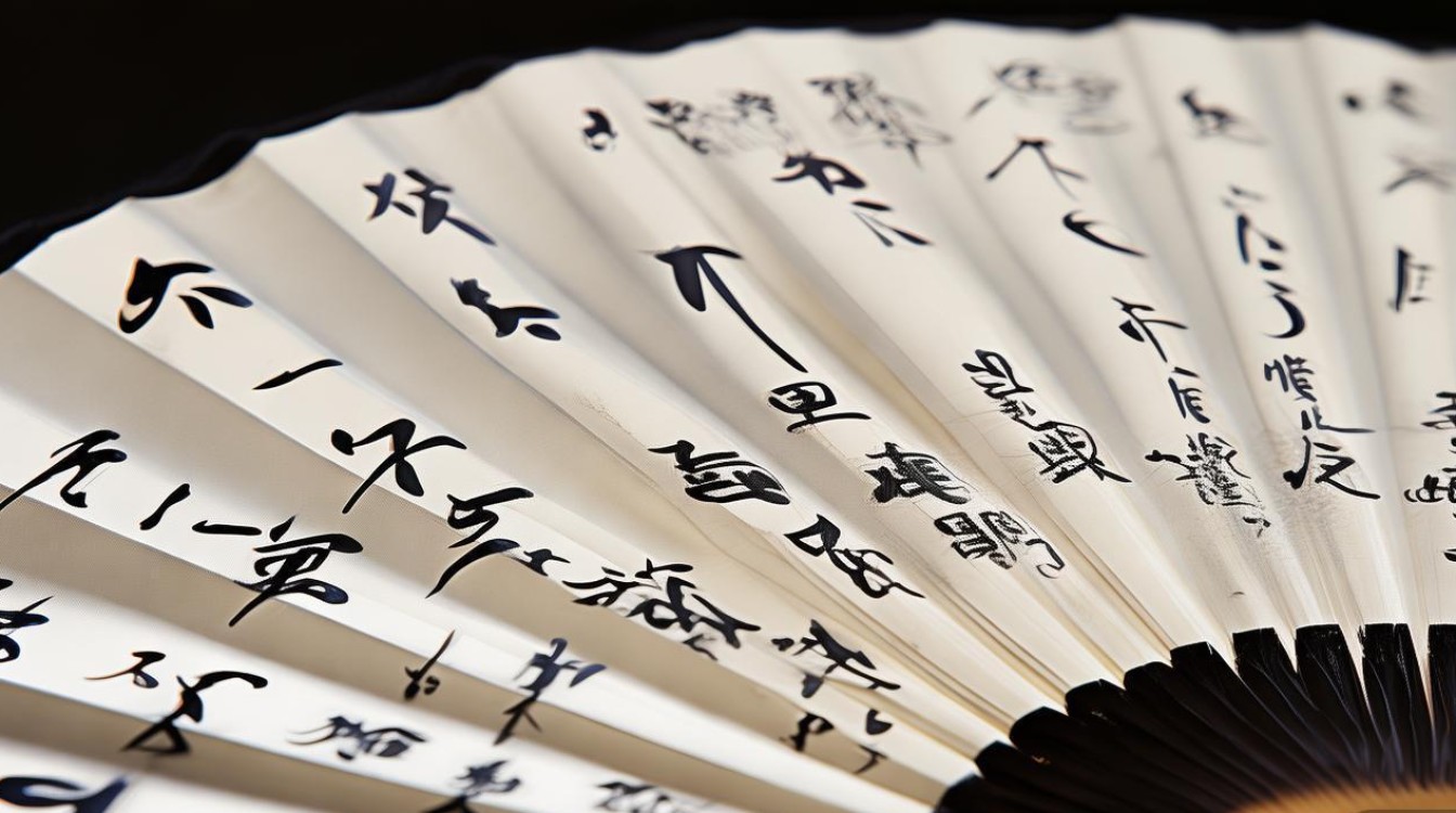 扇面四字书法作品欣赏