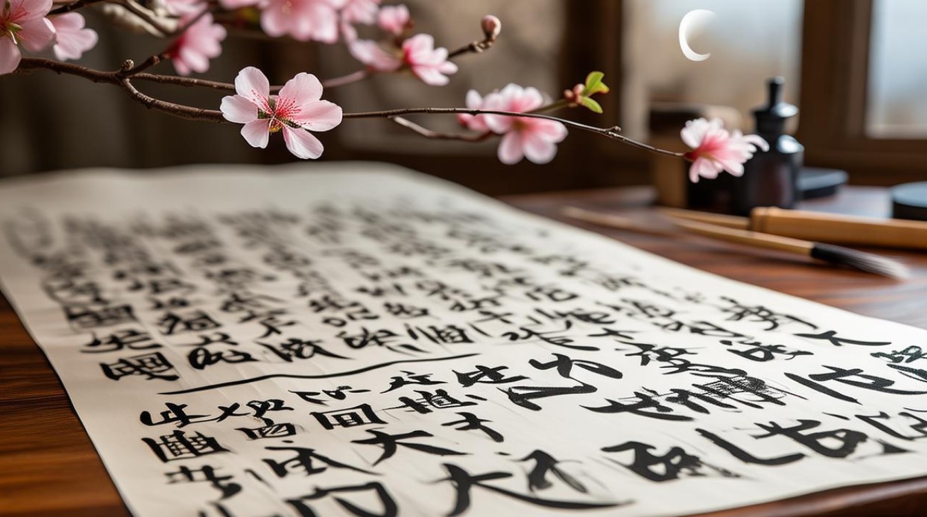 书法春有百花秋有月