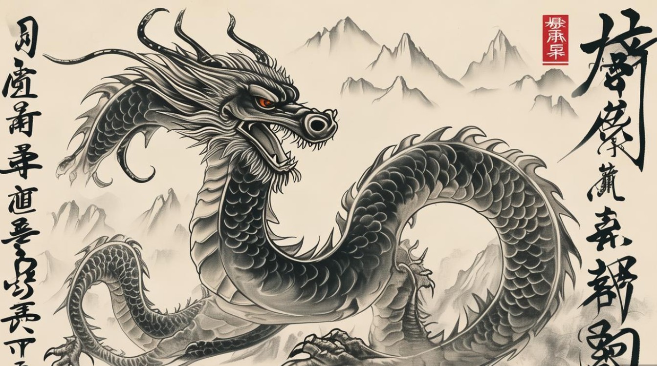 天下第一龙书法