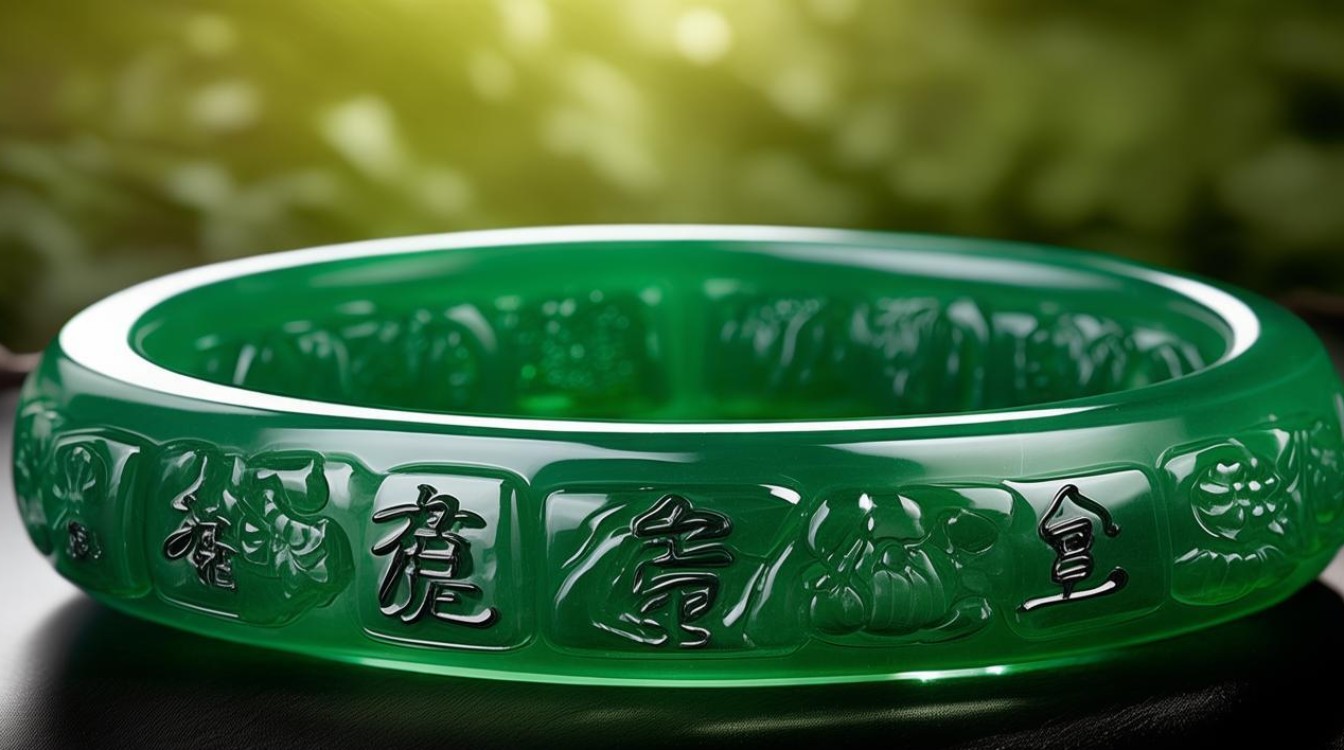 福禄寿喜翡翠手镯