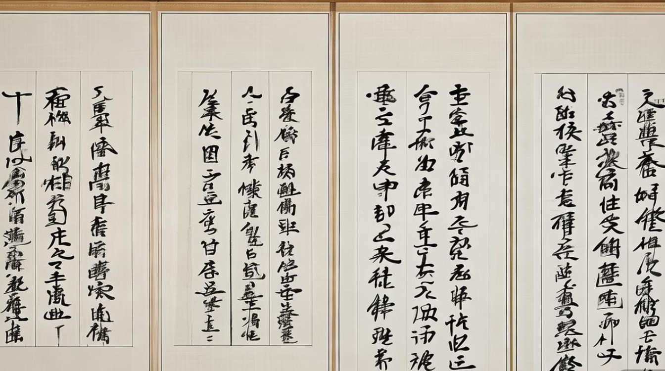 四条屏书法写什么