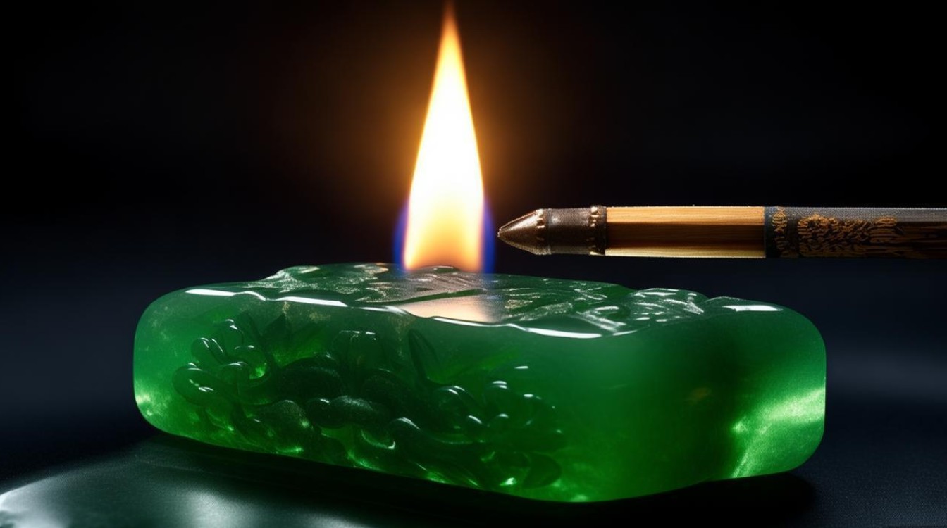 翡翠用打火机烧