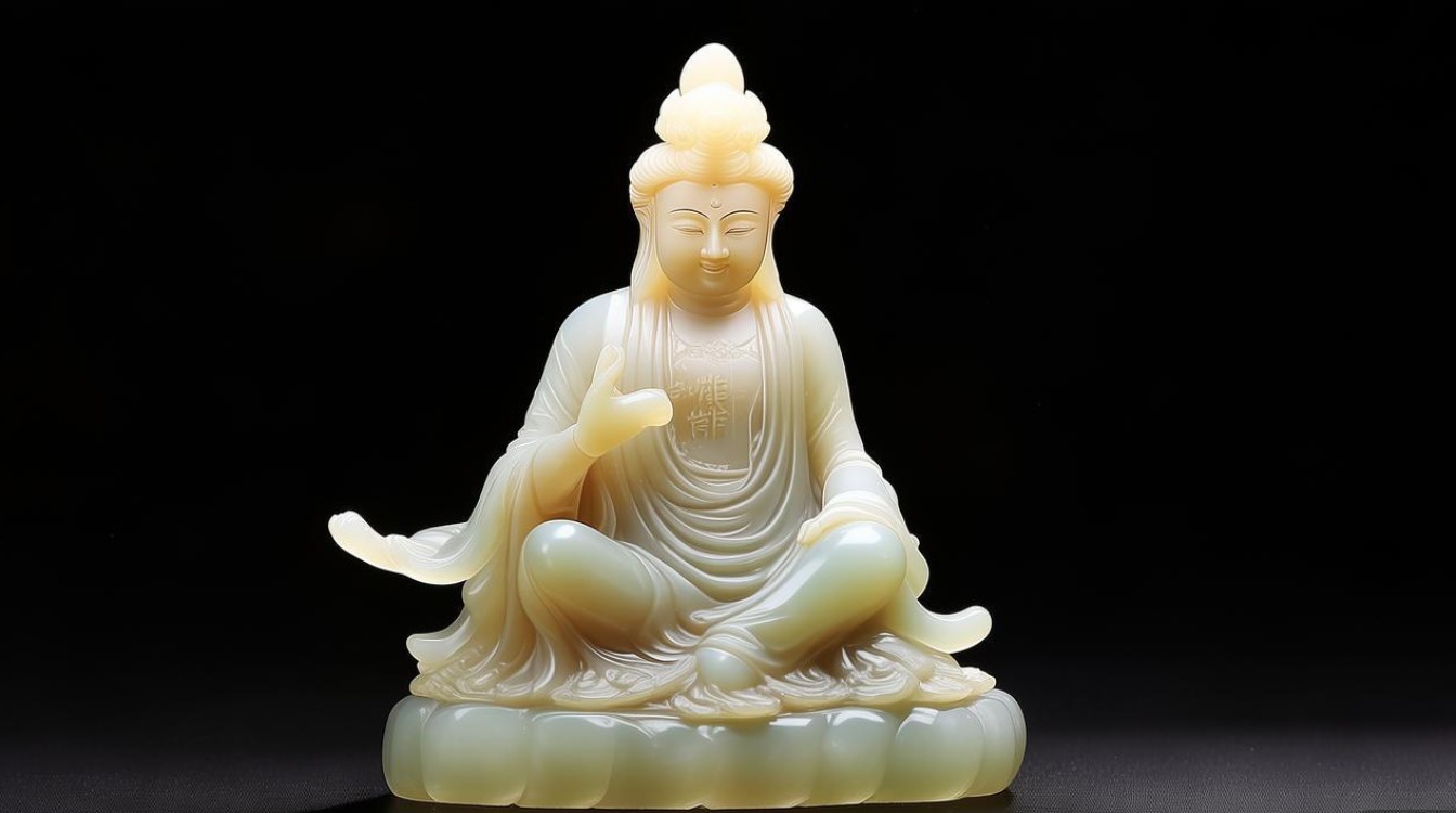 冰糯种观音翡翠图片