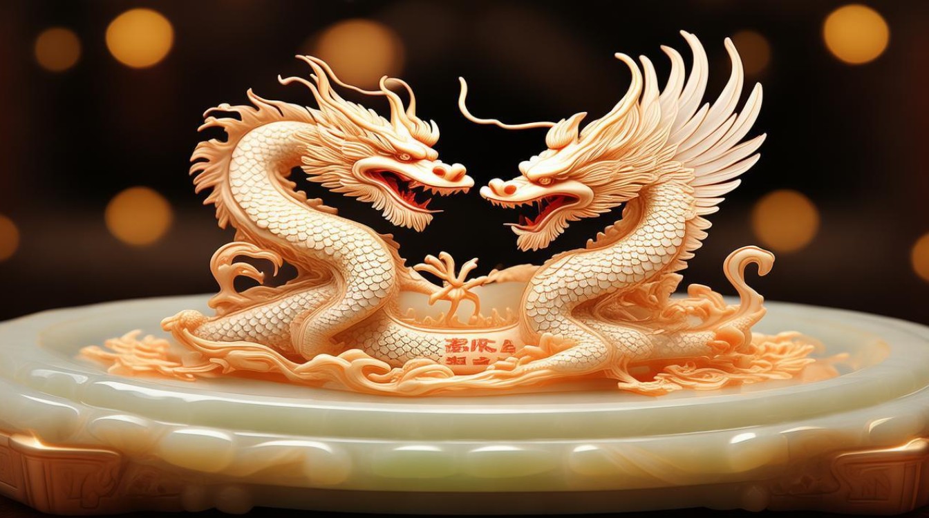 龙凤呈祥翡翠牌