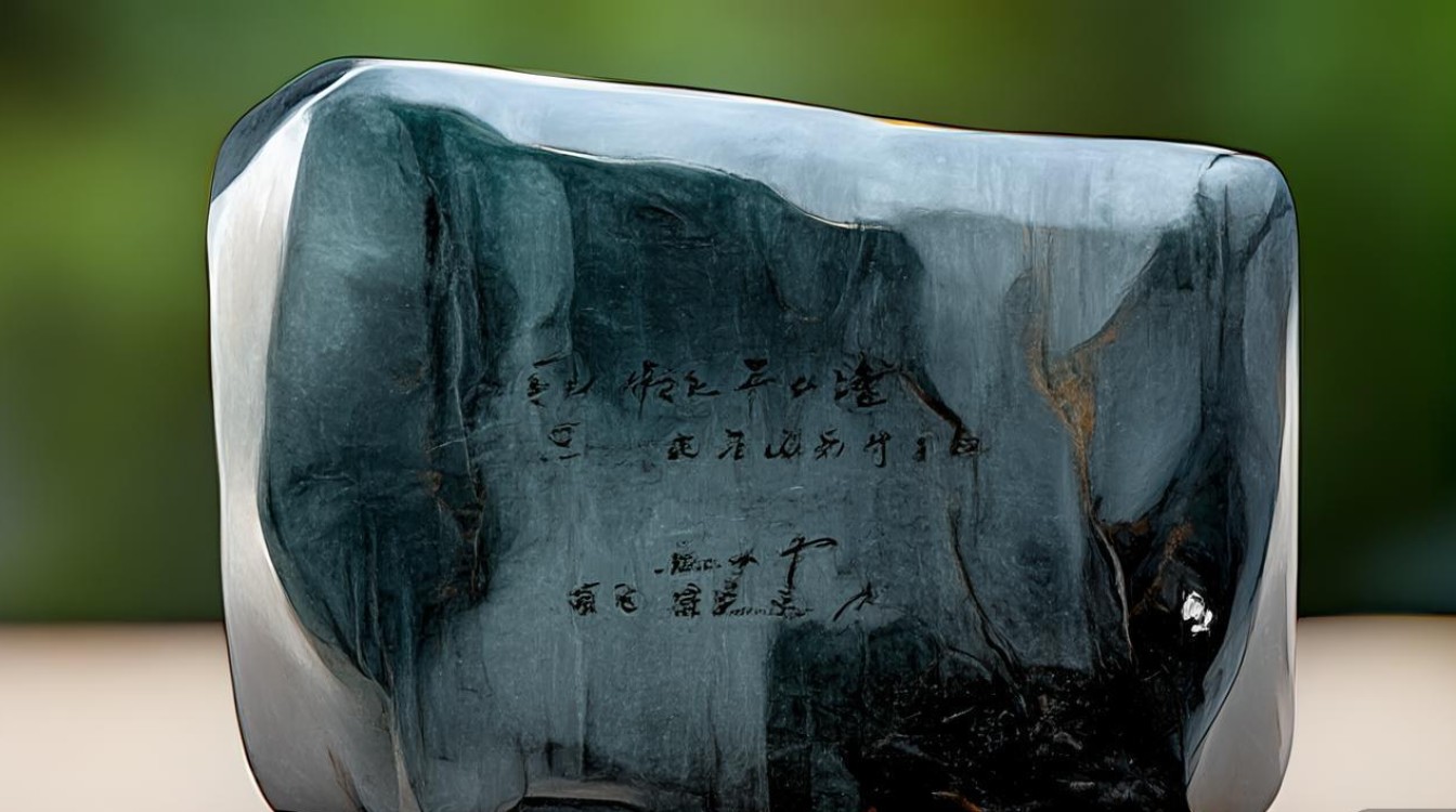 翡翠原石 肉发黑