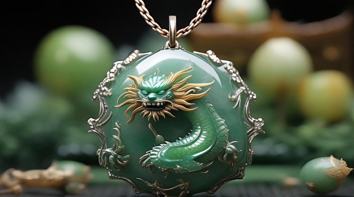 翡翠铁龙生挂件