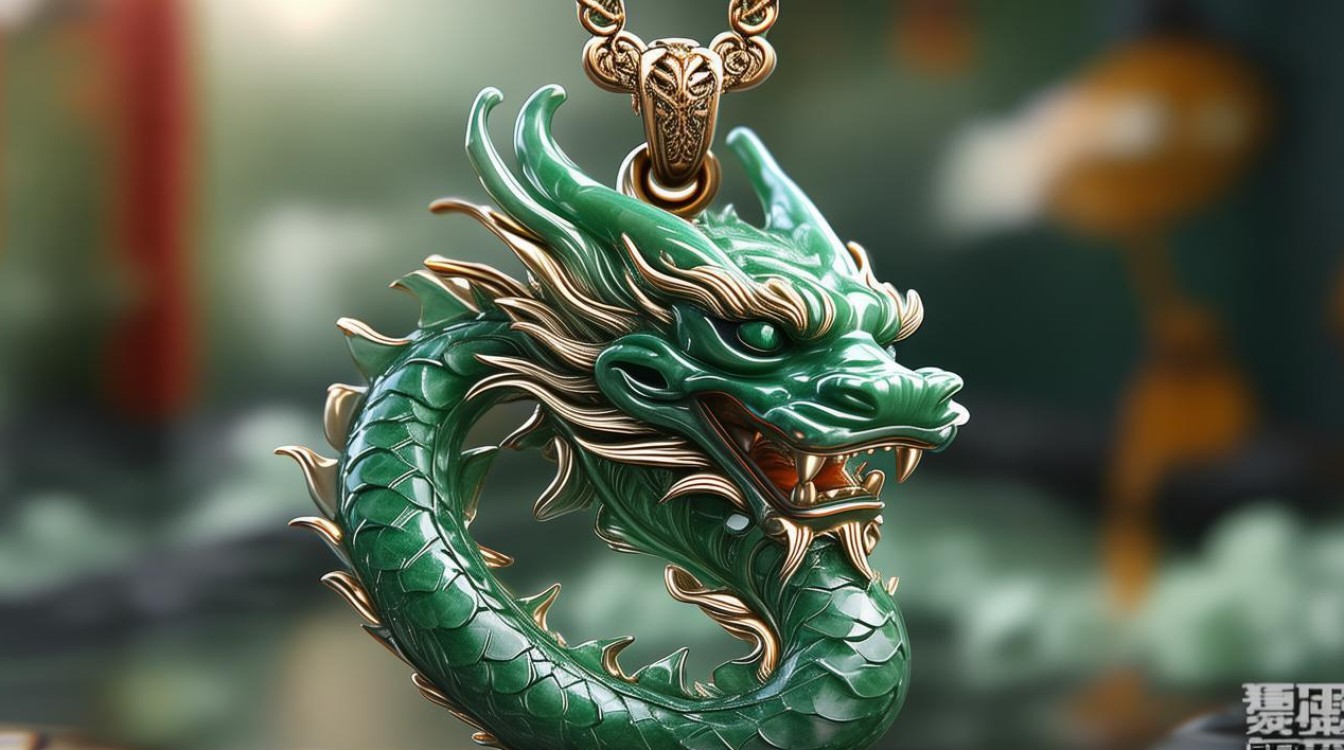 翡翠铁龙生挂件