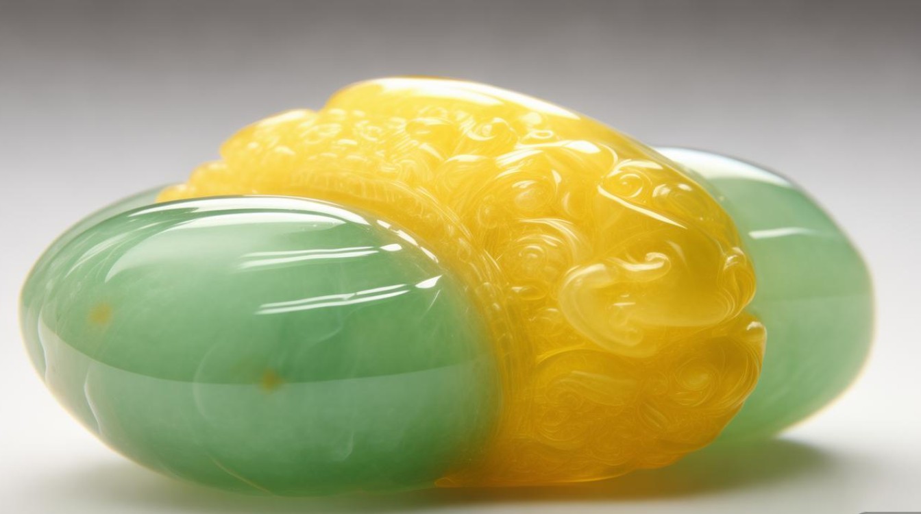 翡翠带黄翡图片