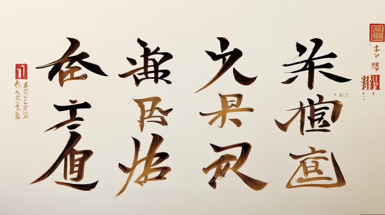 欧体四字书法