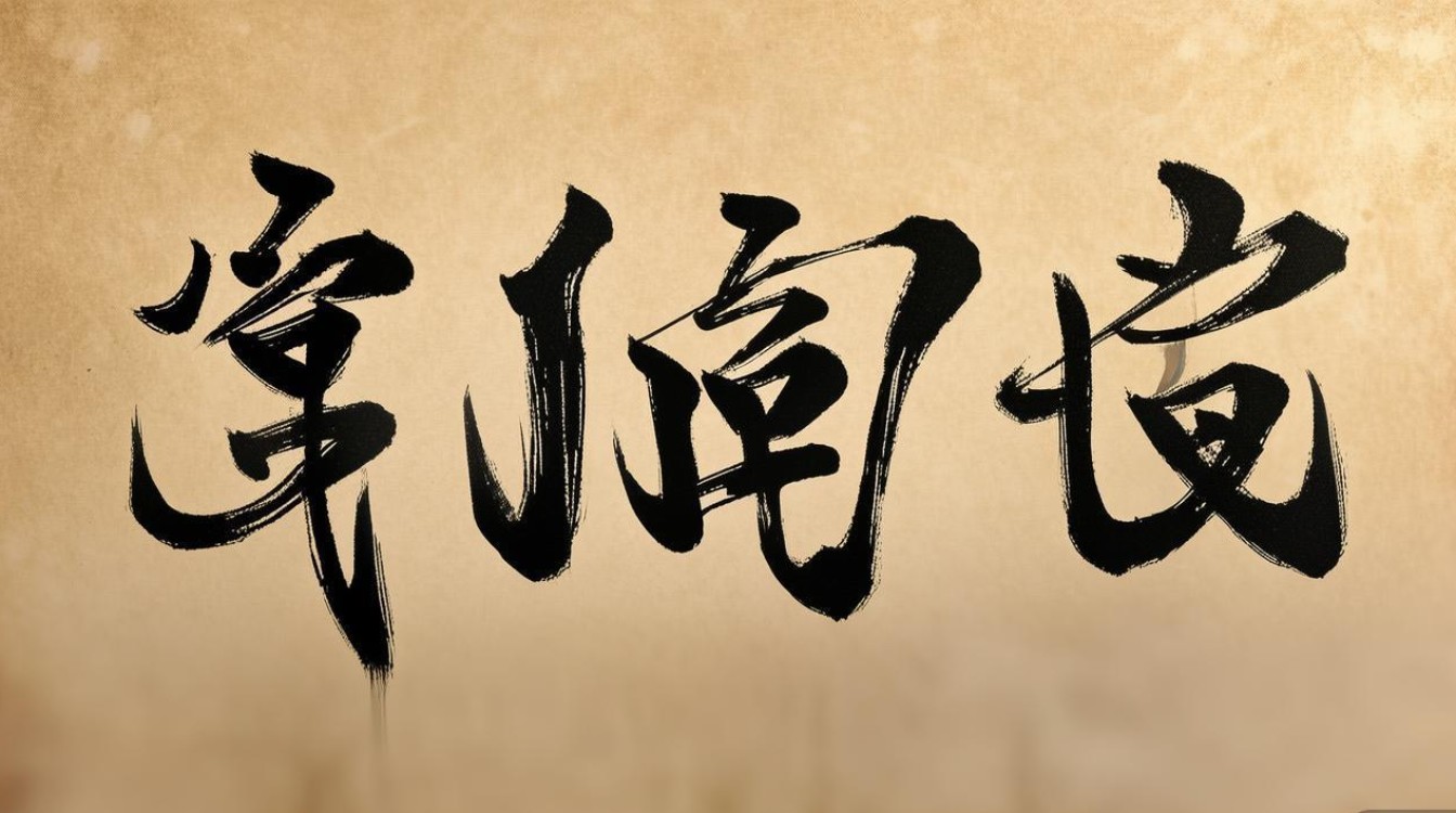 四字书法福