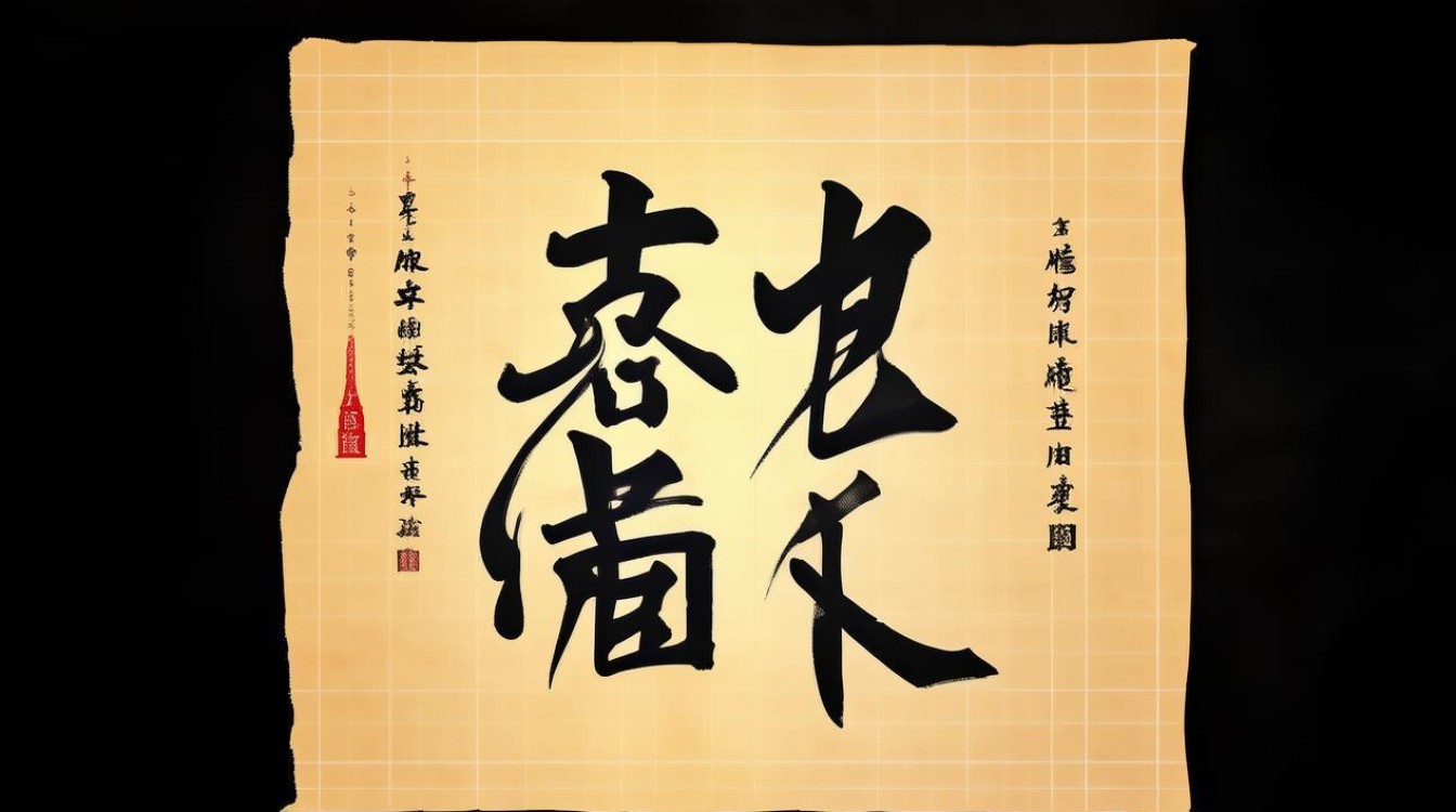 四字书法福