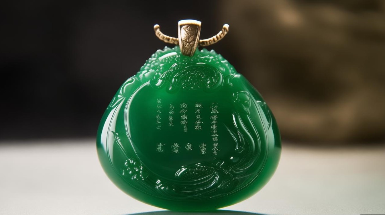 女翡翠玉坠图片