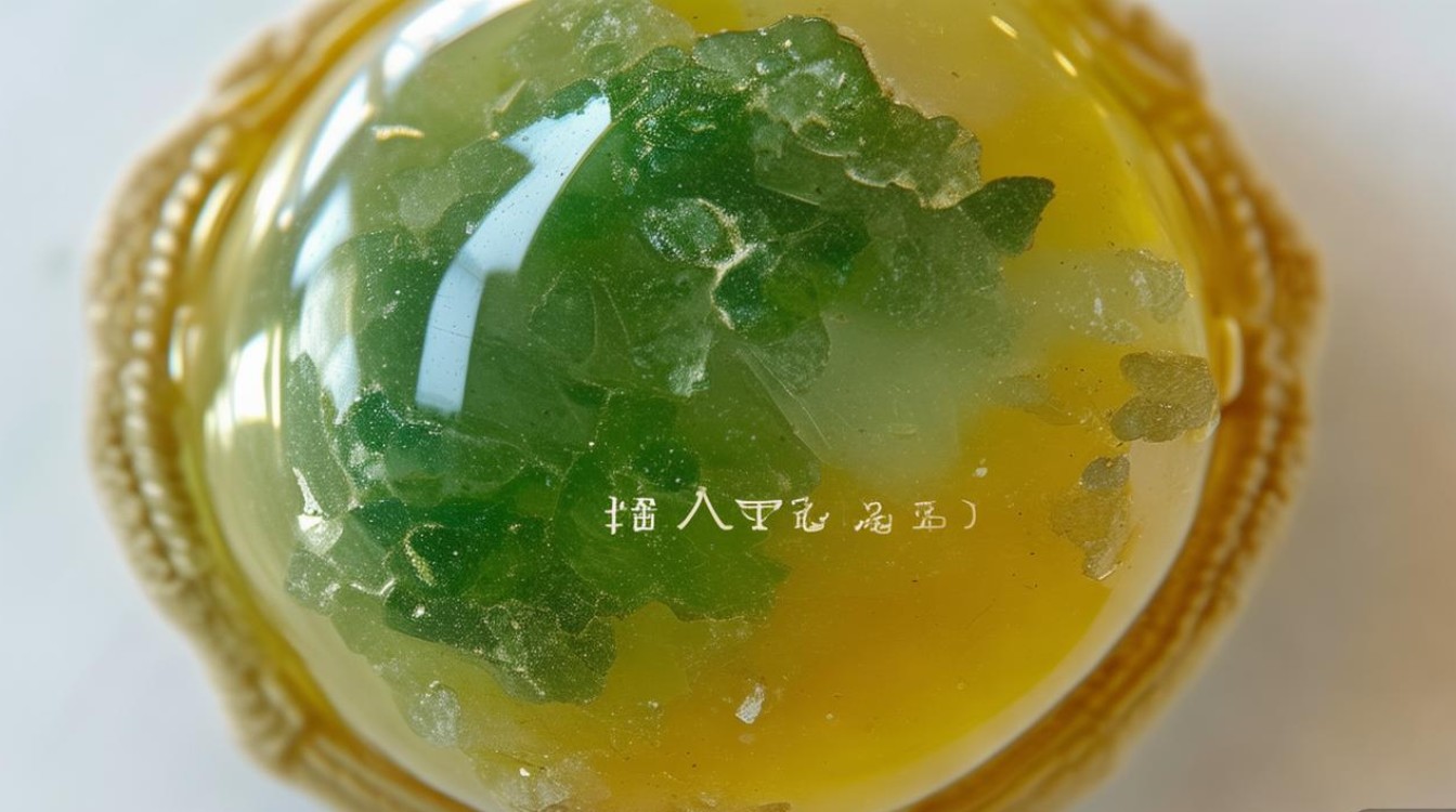 黄翡翠带绿翡