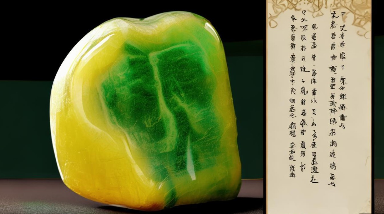 黄翡翠带绿翡