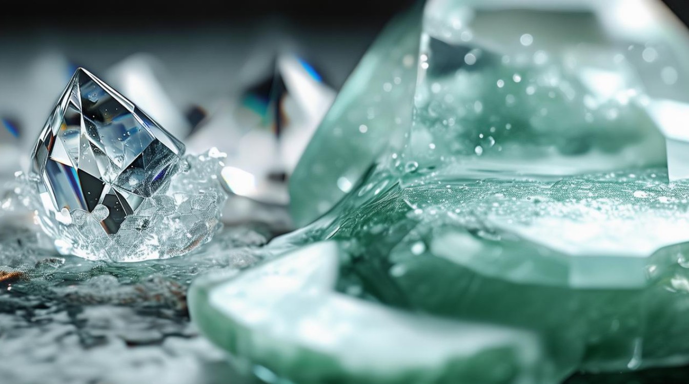 水晶与冰种翡翠