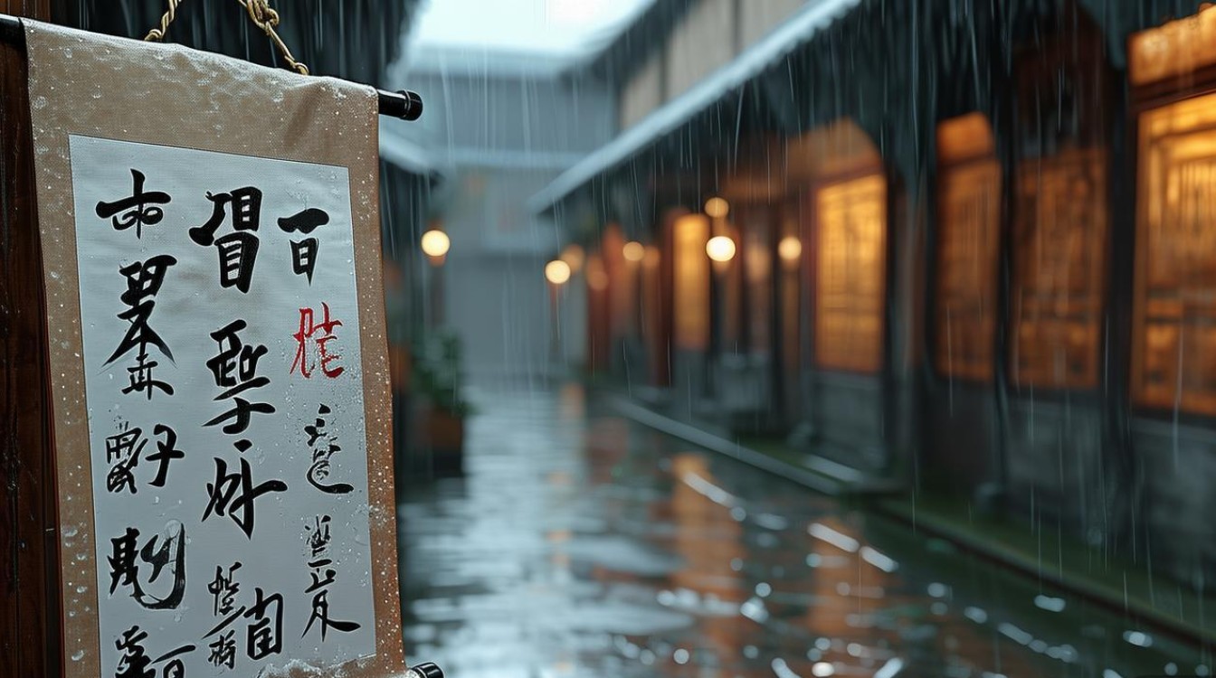 雨巷书法作品