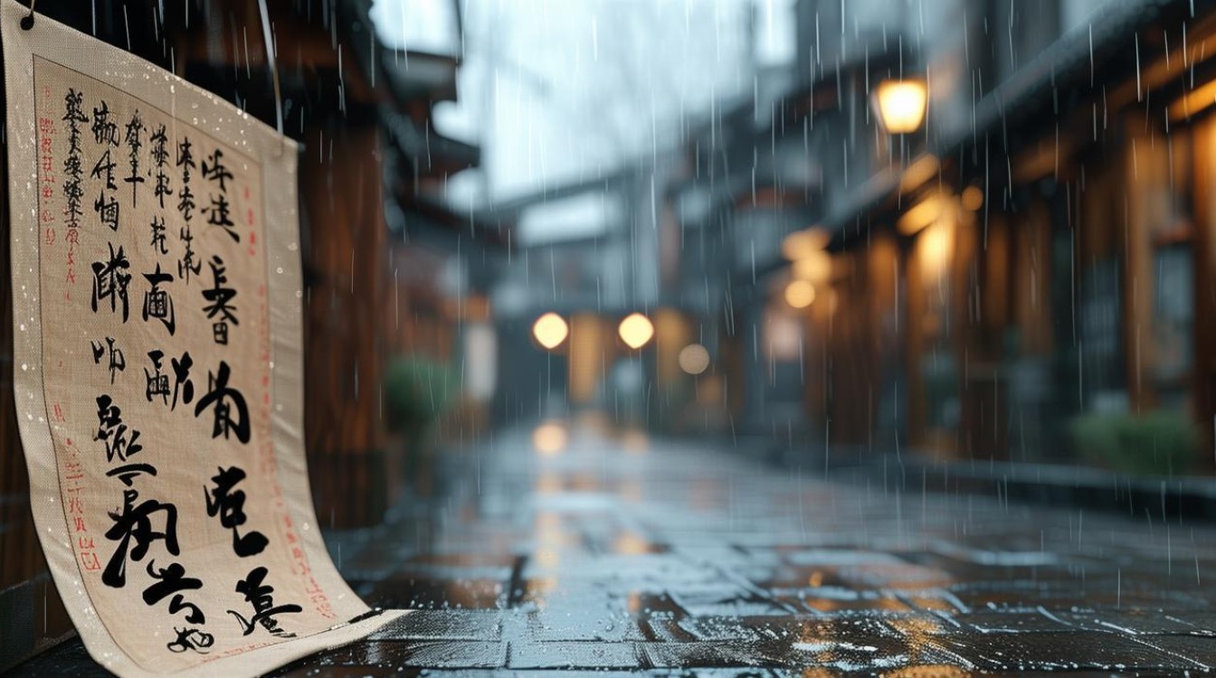 雨巷书法作品