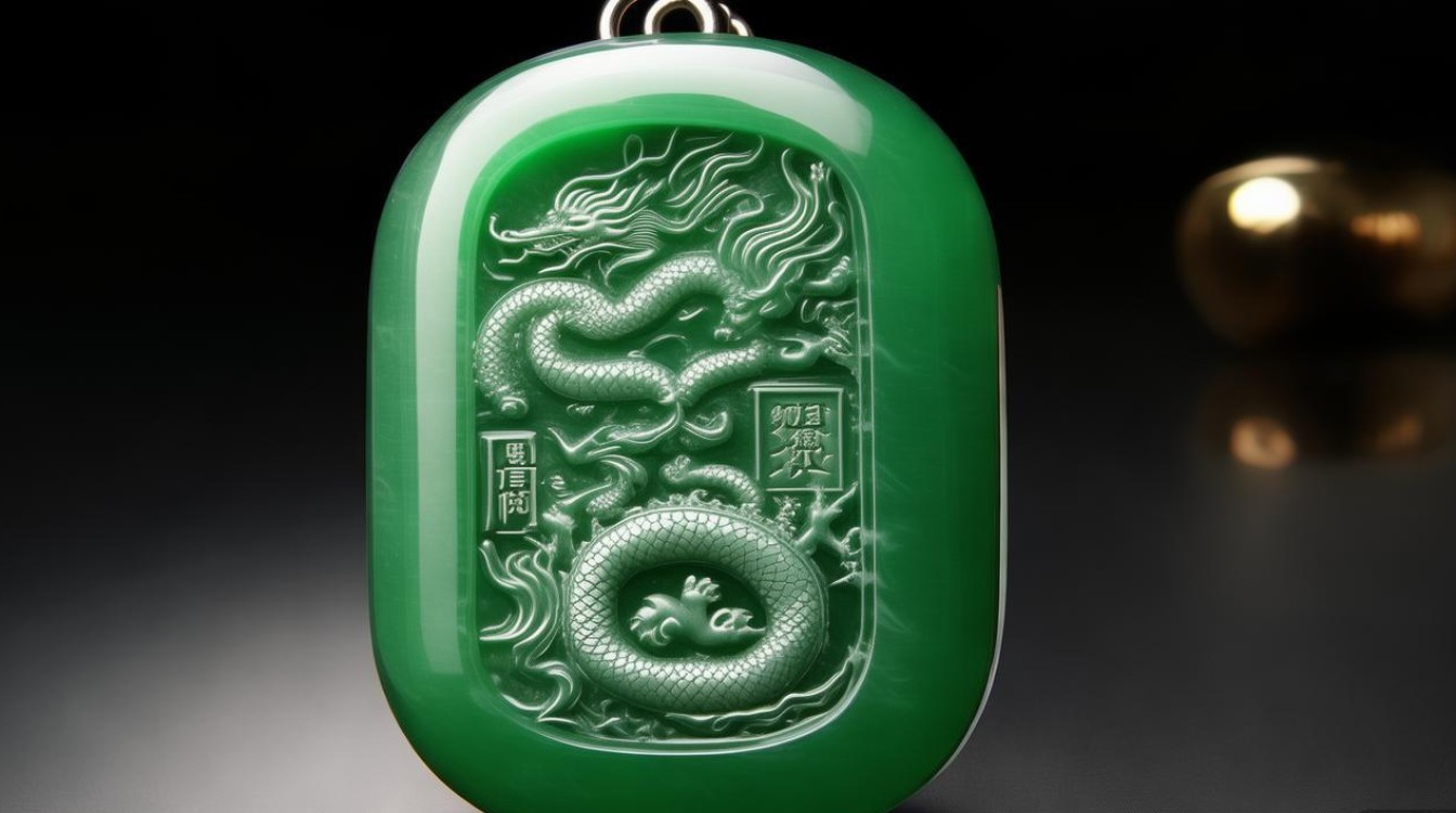 翡翠双龙平安扣