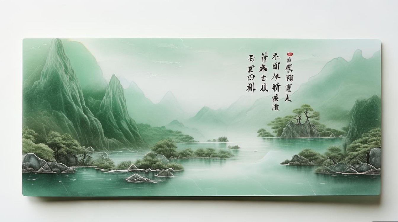 翡翠山水意境牌