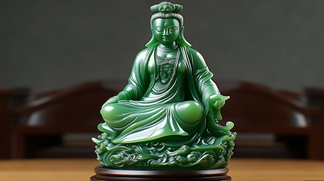 翡翠雕件观音