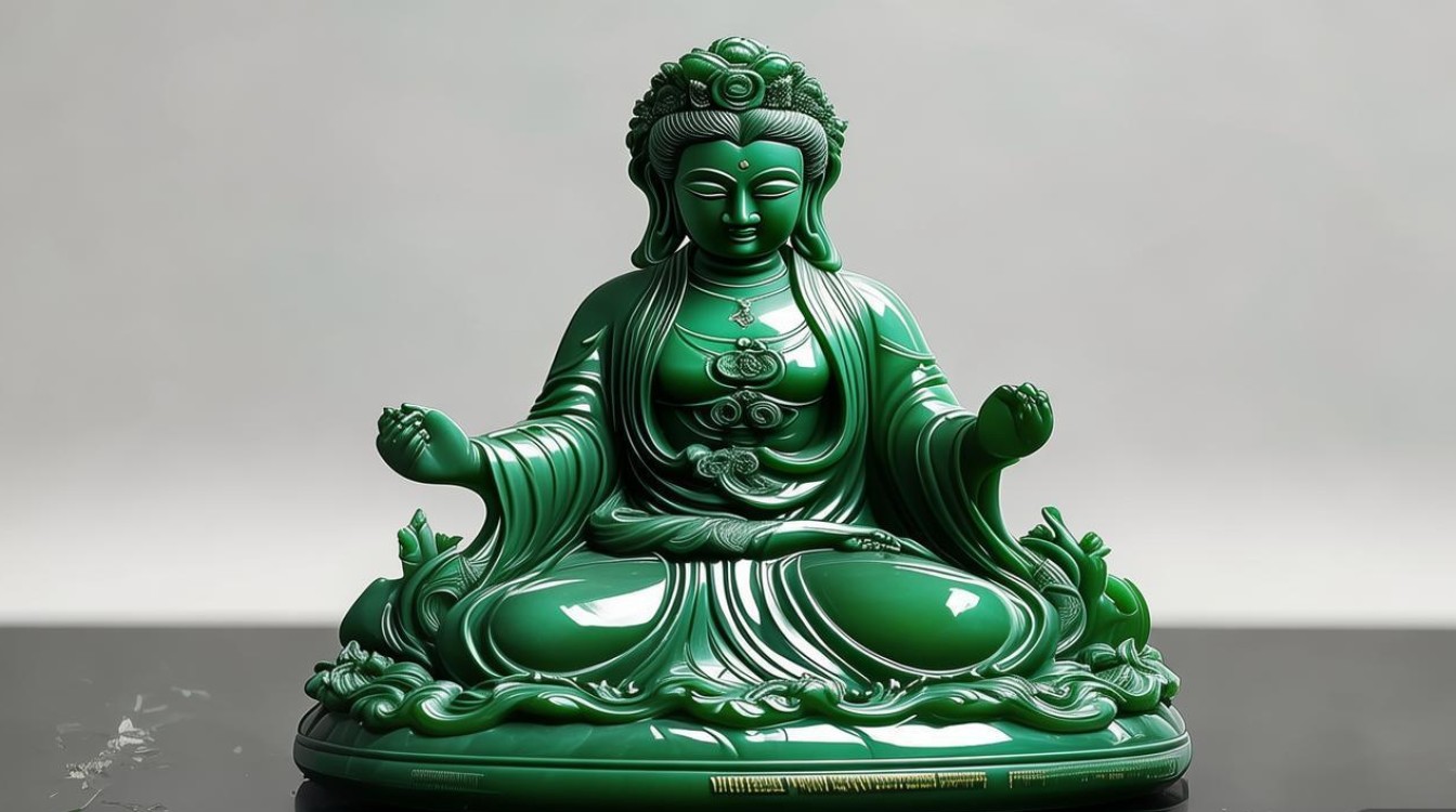 翡翠雕件观音