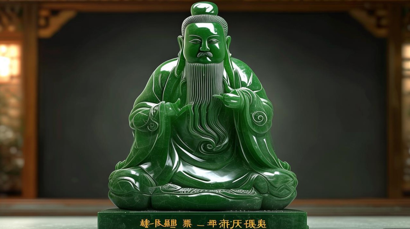 翡翠摆件财神图片