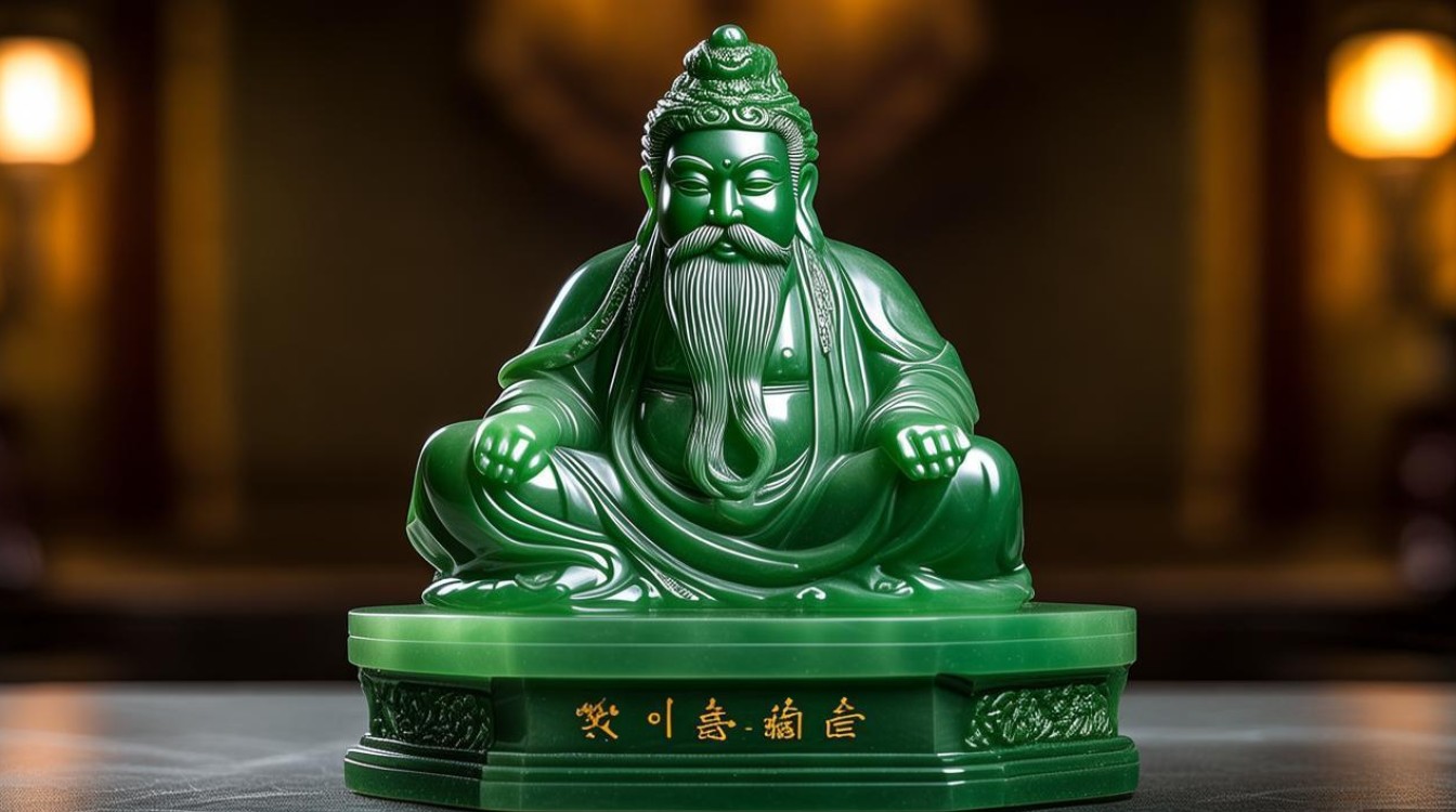 翡翠摆件财神图片